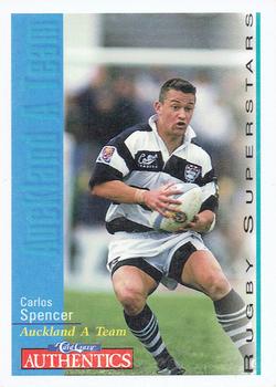 1995 Card Crazy Authentics Rugby Union NPC Superstars #26 Carlos Spencer Front
